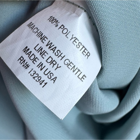 AMANDA UPRICHARD Mockneck‎ Keyhole Long Sleeve Blouse | Sea Mist Green XS - Picture 3 of 6